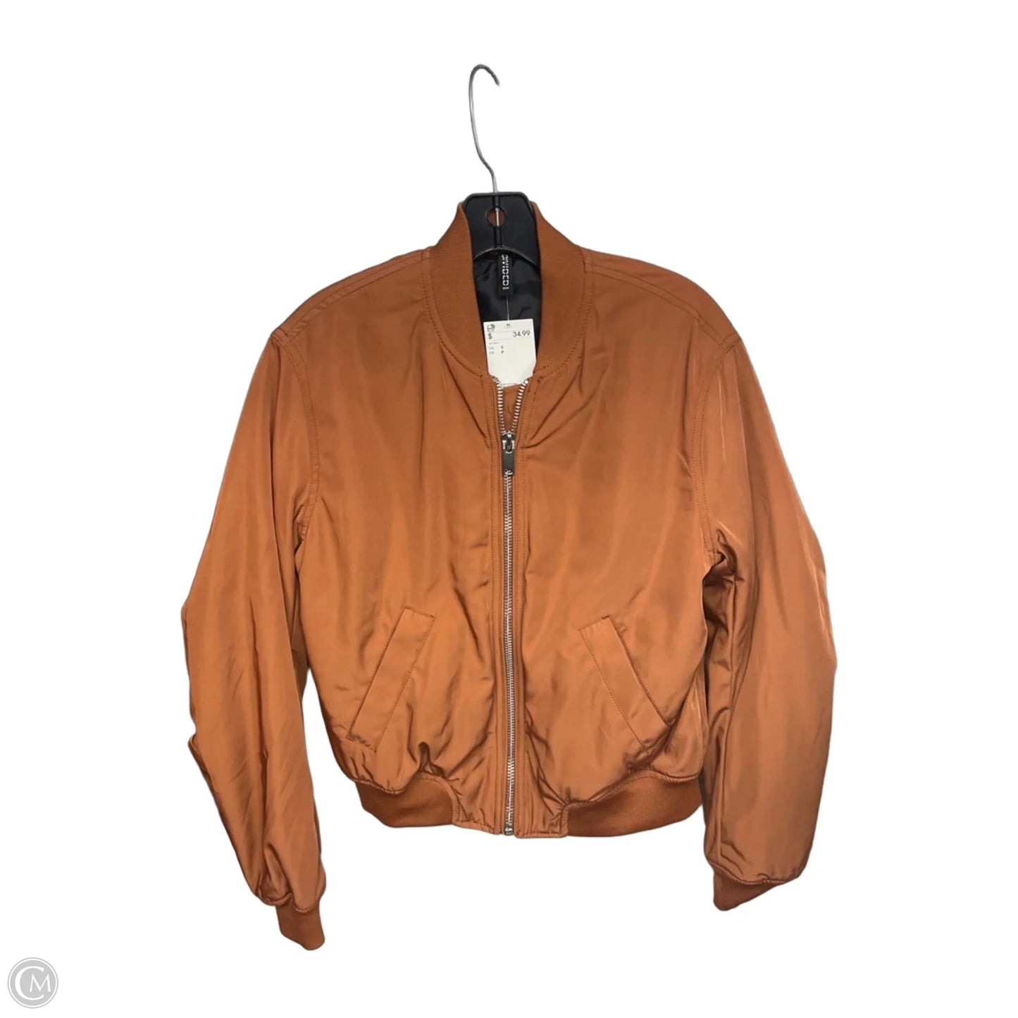 Jacket Moto By Divided In Orange, Size: S