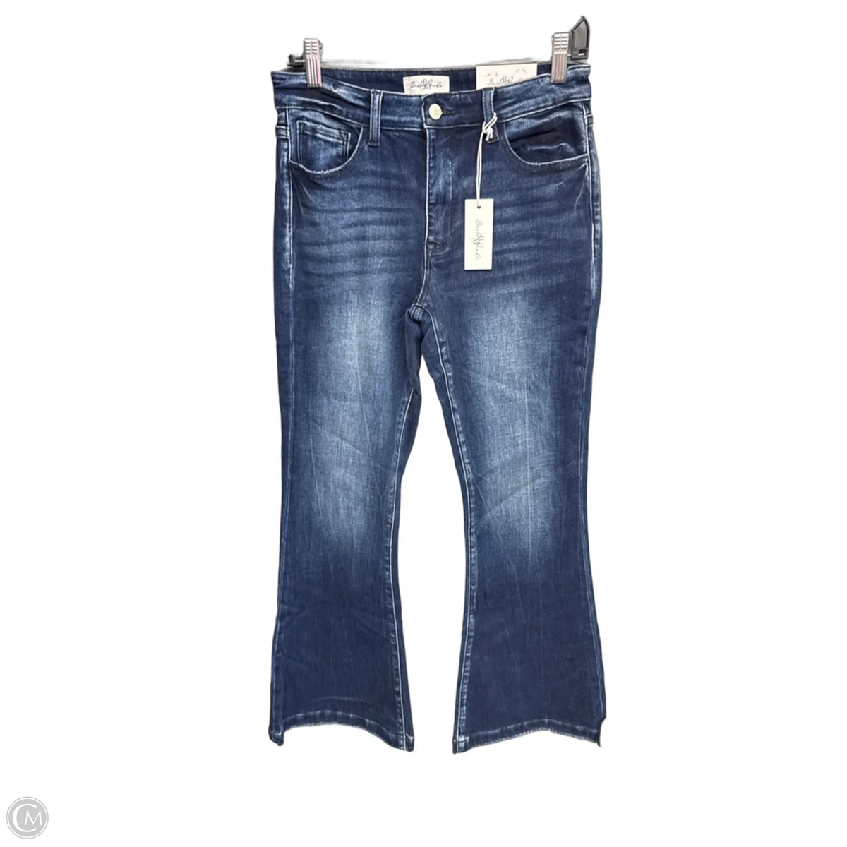 Jeans Flared By Clothes Mentor In Blue Denim, Size: 28