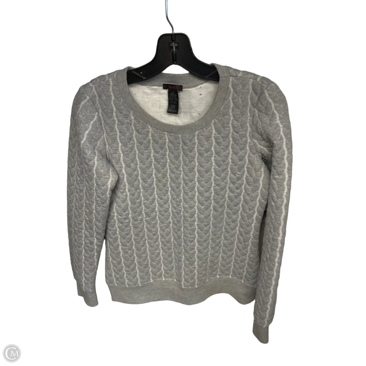 Top Long Sleeve By Mark In Grey, Size: S