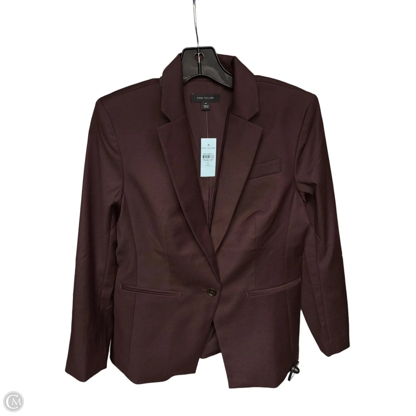 Blazer By Ann Taylor In Maroon, Size: 4p