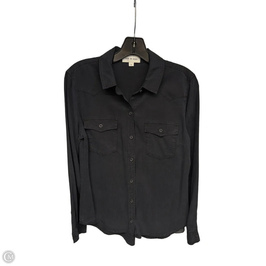 Top Long Sleeve By Cloth & Stone In Grey, Size: S