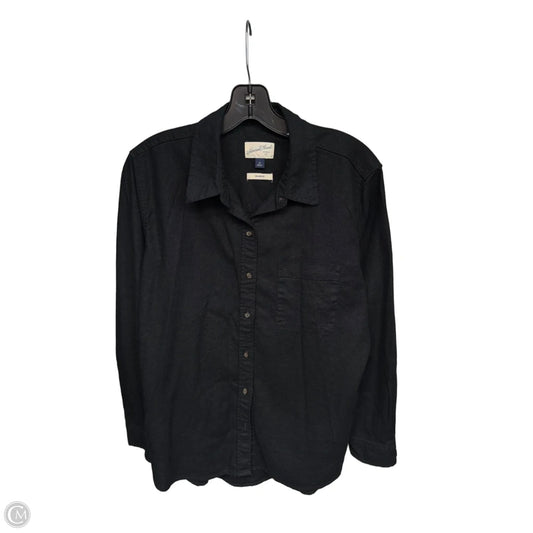 Top Long Sleeve By Universal Thread In Black, Size: M