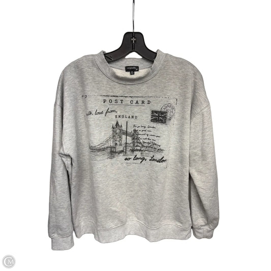 Sweatshirt Crewneck By Originality In Black & Grey, Size: Xs