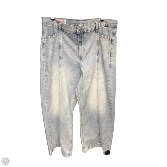 Jeans Wide Leg By Gap In Blue Denim, Size: 18