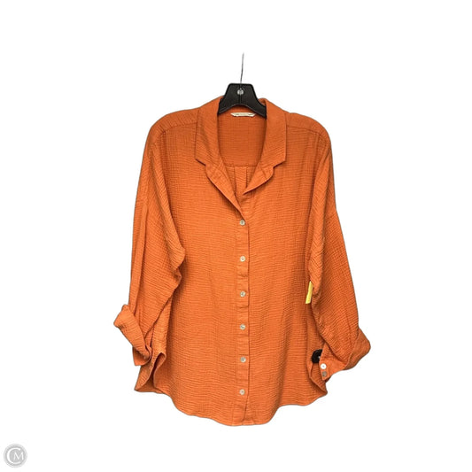Top Long Sleeve By Soft Surroundings In Orange, Size: 1x