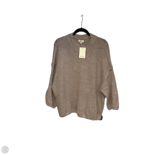 Sweater By Elan In Tan, Size: Xl