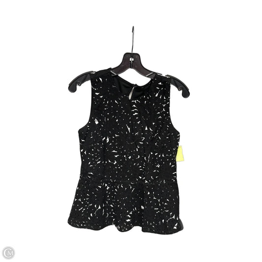 Top Sleeveless By Ann Taylor In Black & White, Size: S