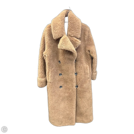 Coat Faux Fur & Sherpa By Banana Republic In Brown, Size: S
