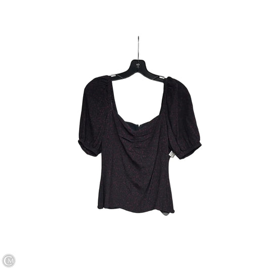 Top Short Sleeve By Madewell In Blue & Red, Size: S