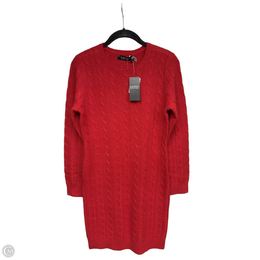 Dress Sweater By Lauren By Ralph Lauren In Red, Size: M