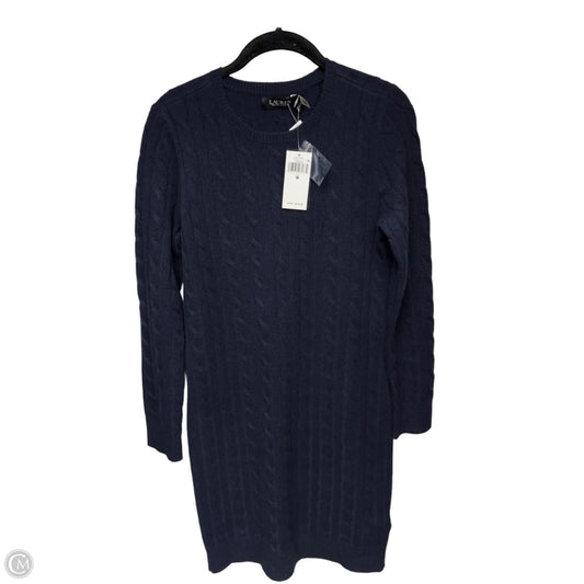 Dress Sweater By Lauren By Ralph Lauren In Navy, Size: M