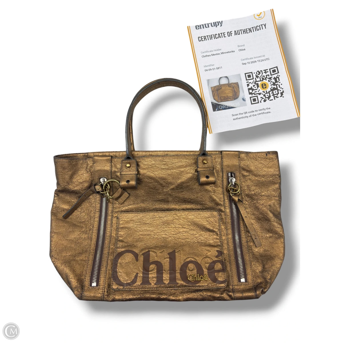 Handbag Luxury Designer By Chloe, Size: Large