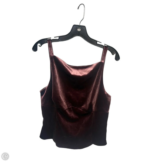 Top Sleeveless By Zara In Maroon, Size: Xl