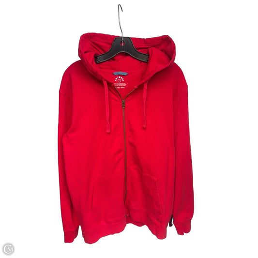 Athletic Jacket By Clothes Mentor In Red, Size: L