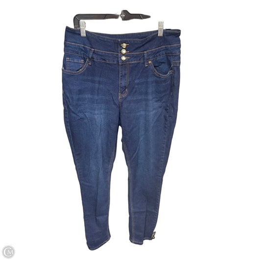 Jeans Straight By Suzanne Betro In Blue Denim, Size: 14