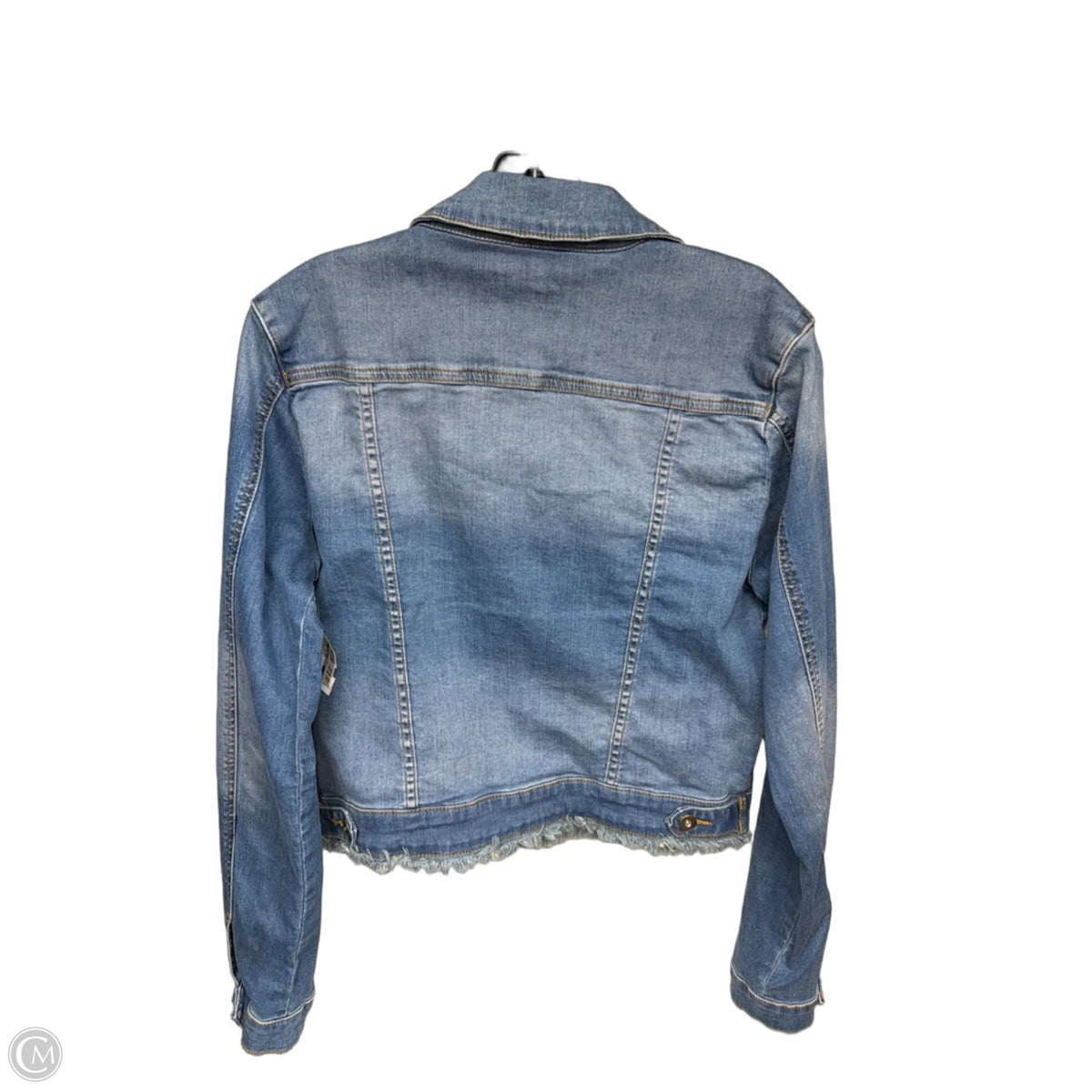 Jacket Denim By Clothes Mentor In Blue Denim, Size: L