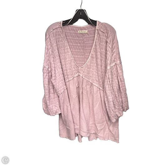 Tunic 3/4 Sleeve By We The Free In Pink, Size: Xl