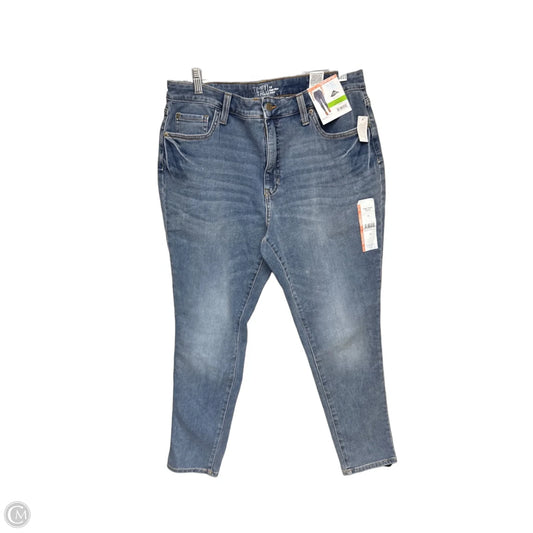 Jeans Straight By Time And Tru In Blue Denim, Size: 14