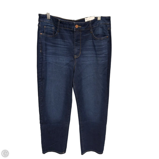 Jeans Straight By Nine West In Blue Denim, Size: 14