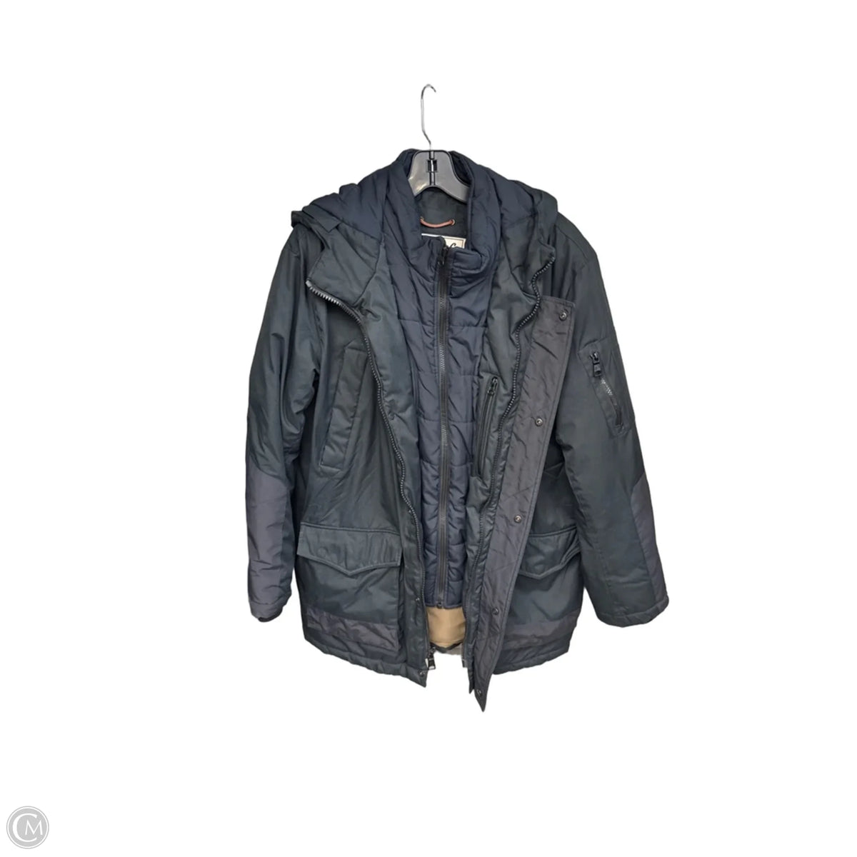 Coat Parka By Clothes Mentor In Black, Size: M