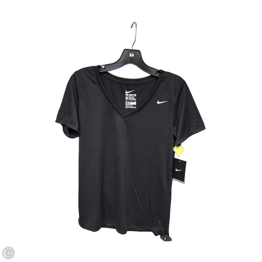 Athletic Top Short Sleeve By Nike Apparel In Black, Size: M