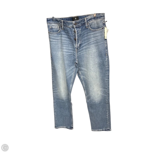 Jeans Straight By Banana Republic In Blue Denim, Size: 12