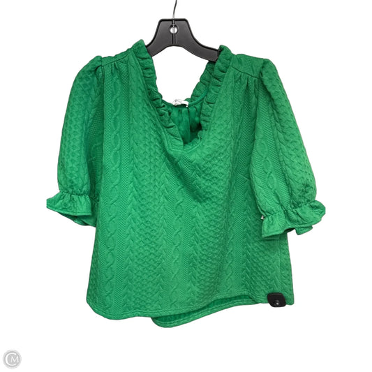 Top Short Sleeve By Voy In Green, Size: L