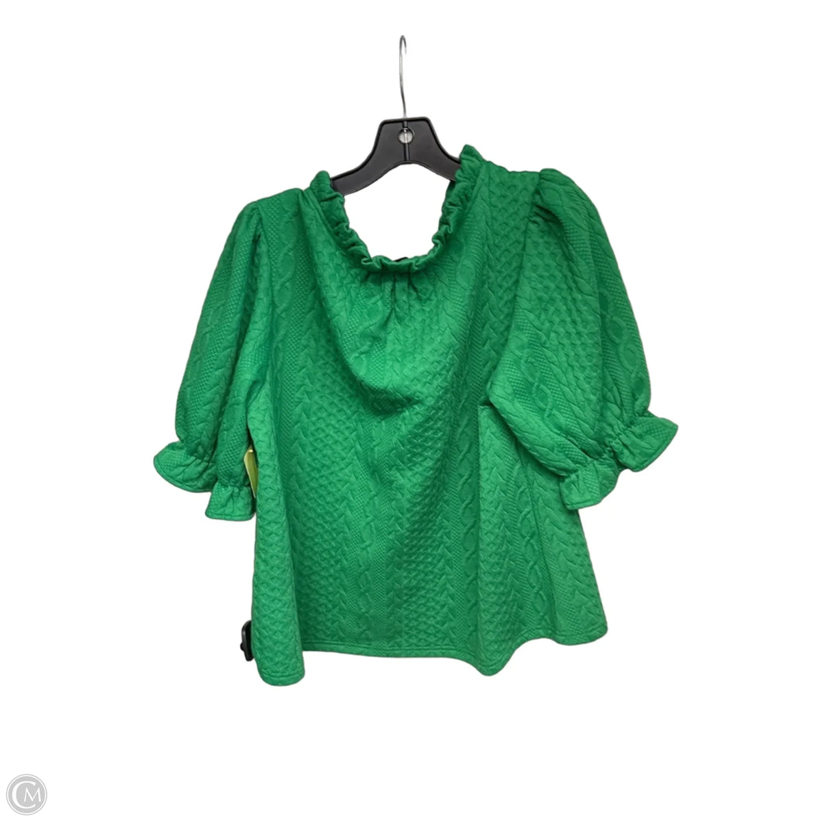 Top Short Sleeve By Voy In Green, Size: L