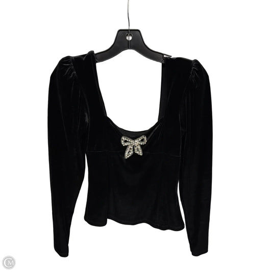 Blouse Long Sleeve By Rachel Zoe In Black, Size: Xs