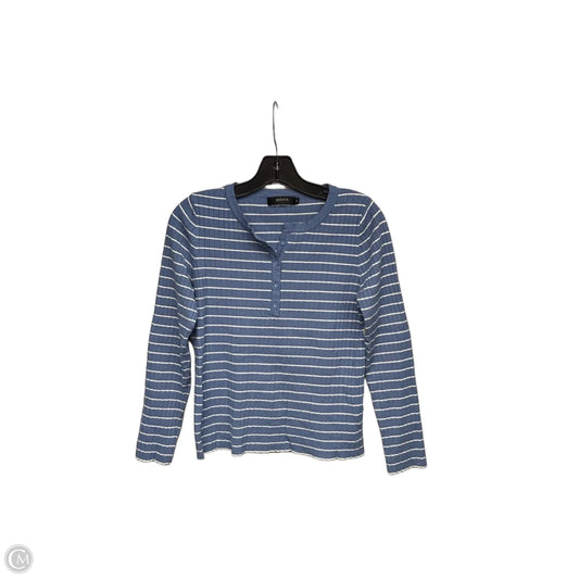 Top Long Sleeve By Zesica In Blue & White, Size: M