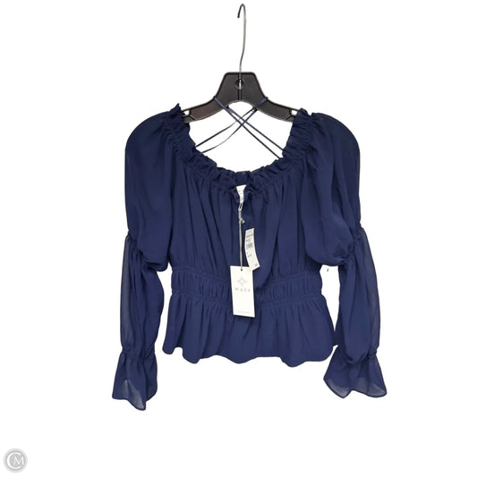 Top Long Sleeve By Wayf In Navy, Size: M