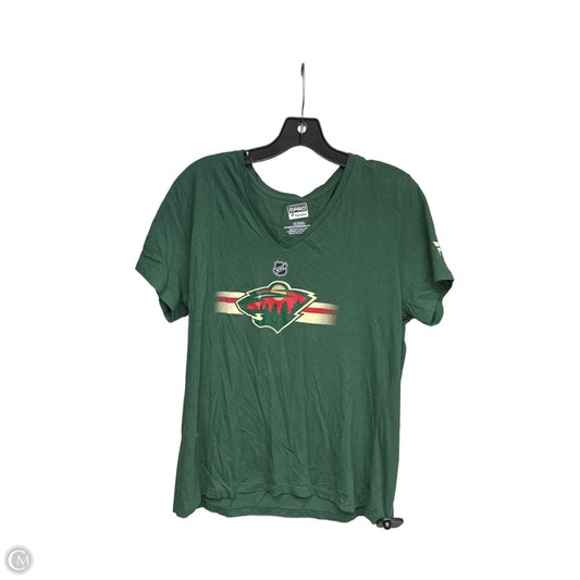 Athletic Top Short Sleeve By Nhl In Green, Size: Xl