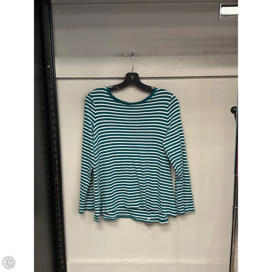 Top Long Sleeve By J. Jill In Striped Pattern, Size: Mp