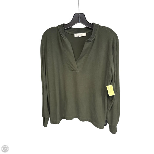 Top Long Sleeve By Loft In Green, Size: M