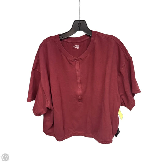 Top Short Sleeve By Offline In Maroon, Size: Xl