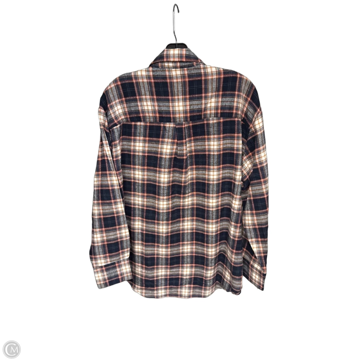 Top Long Sleeve By Old Navy In Plaid Pattern, Size: L