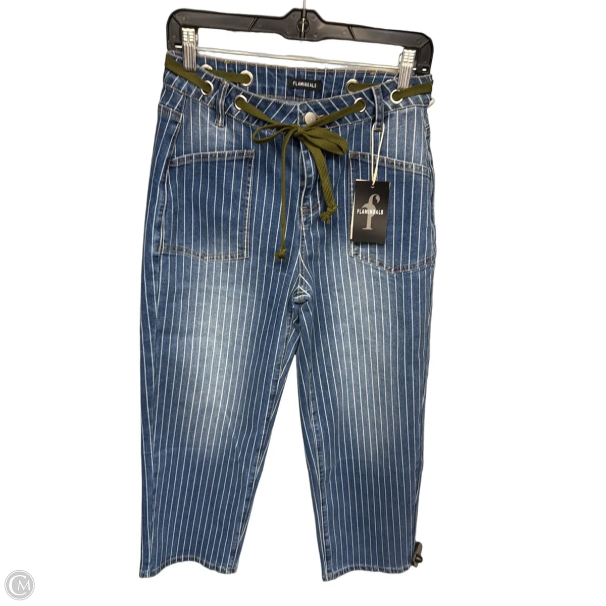 Jeans Straight By Flamingals In Striped Pattern, Size: S