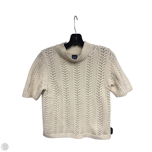 Sweater By Gap In Cream, Size: Xs