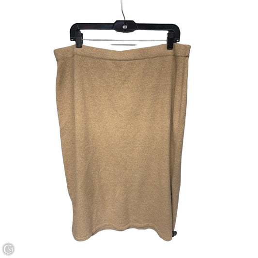 Skirt Midi By Vince Camuto In Tan, Size: Xl