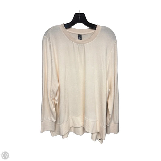 Top Long Sleeve By Savvi In Cream, Size: 1x