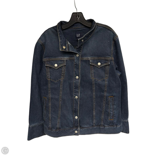 Jacket Denim By Gap In Blue Denim, Size: Xl