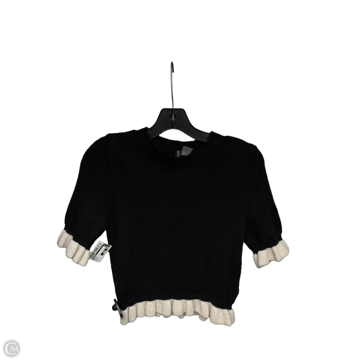 Top Short Sleeve By Divided In Black & White, Size: Xs