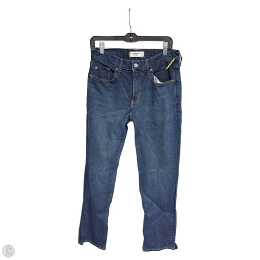 Jeans Straight By Abercrombie And Fitch In Blue Denim, Size: 6l