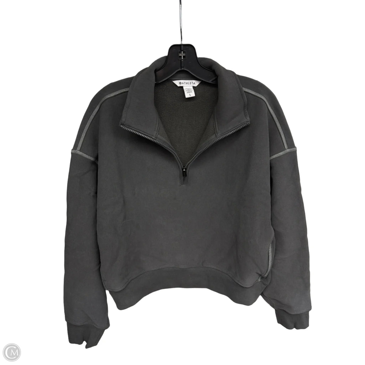 Athletic Sweatshirt Collar By Athleta In Grey, Size: L