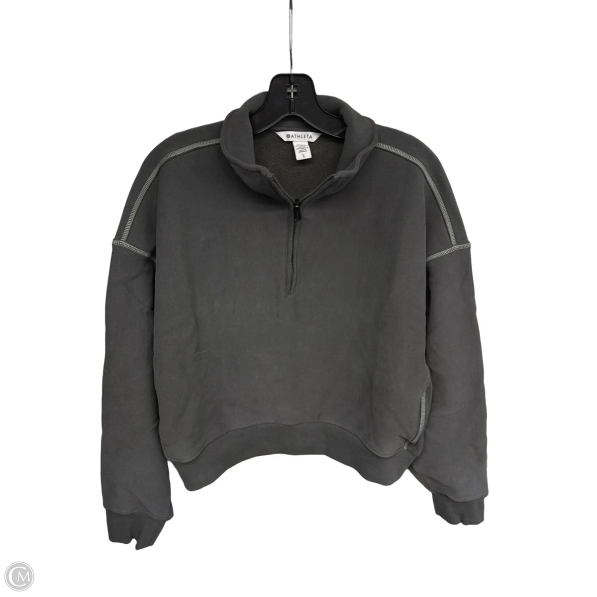 Athletic Sweatshirt Collar By Athleta In Grey, Size: L