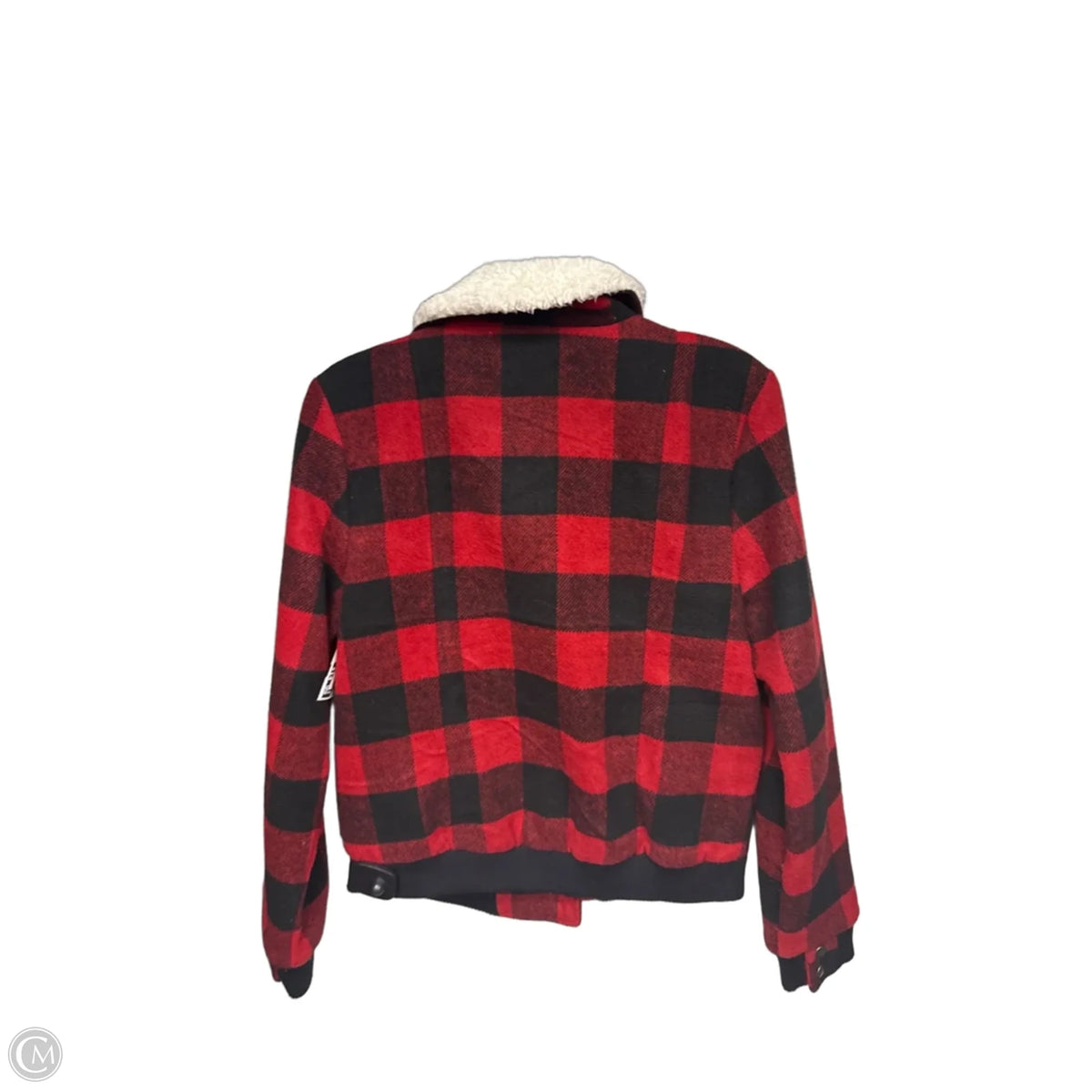 Jacket Fleece By Aeropostale In Checkered Pattern, Size: M