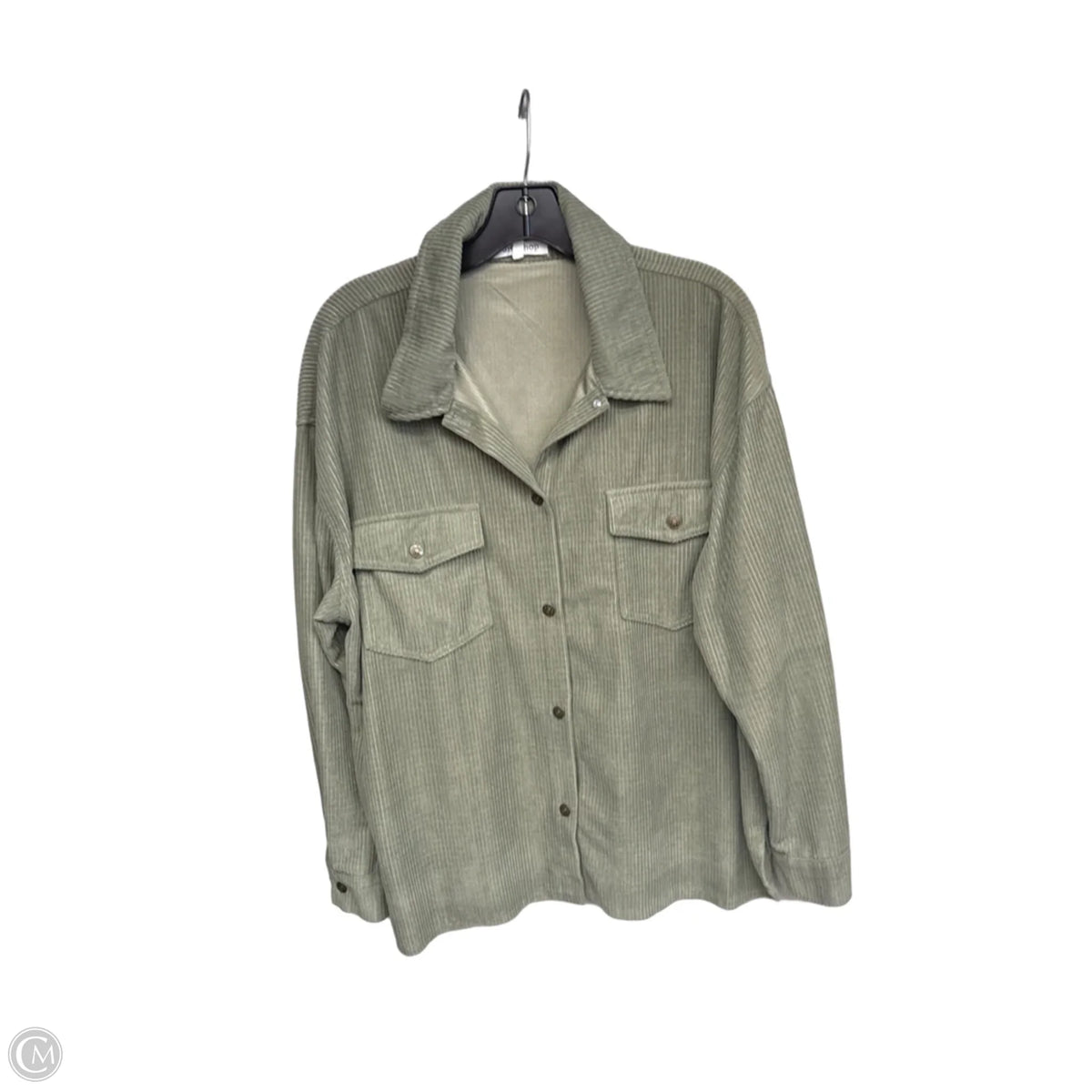 Top Long Sleeve By Workshop In Green, Size: Xl