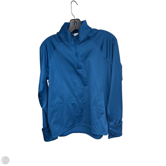 Athletic Top Long Sleeve Collar By Athleta In Teal, Size: M