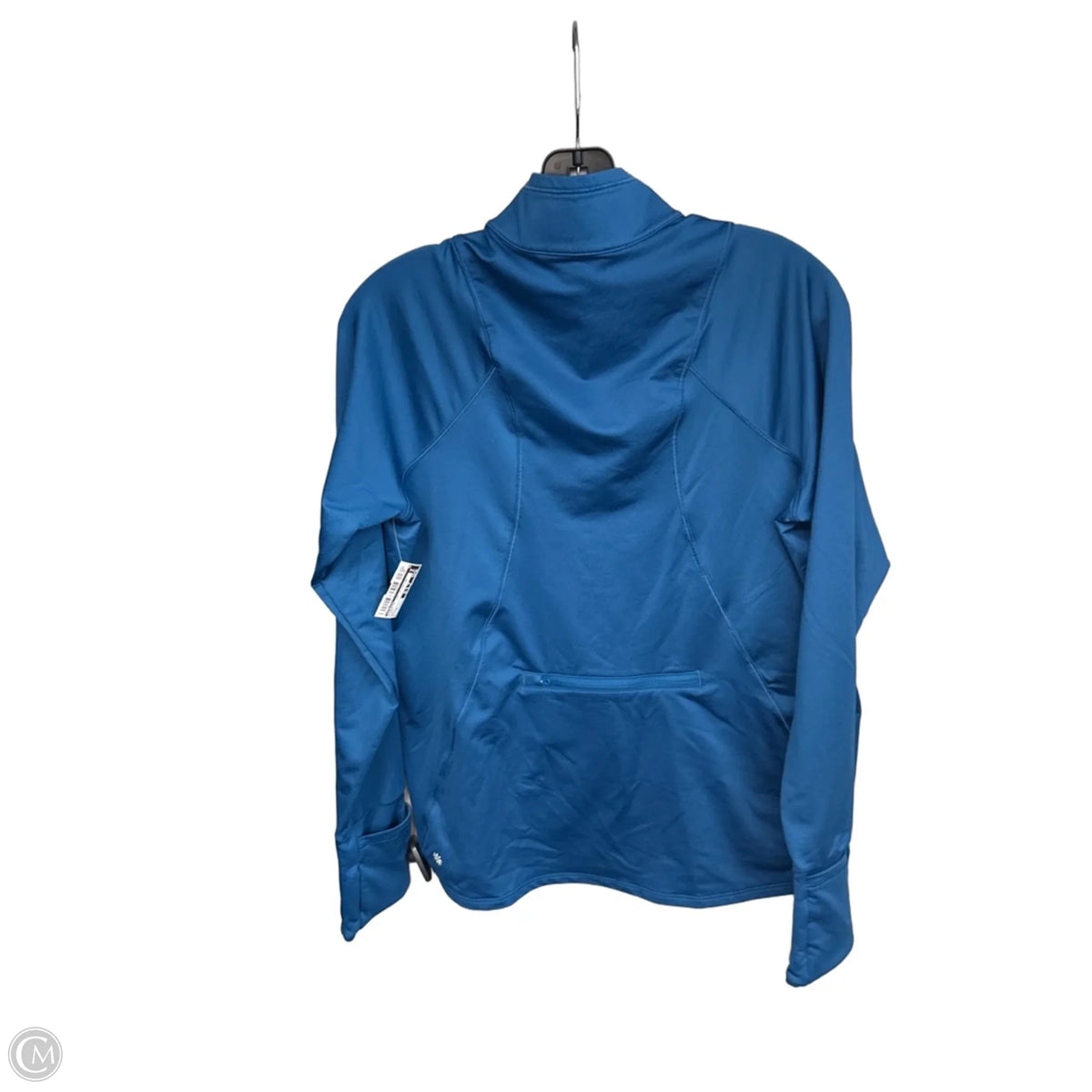 Athletic Top Long Sleeve Collar By Athleta In Teal, Size: M