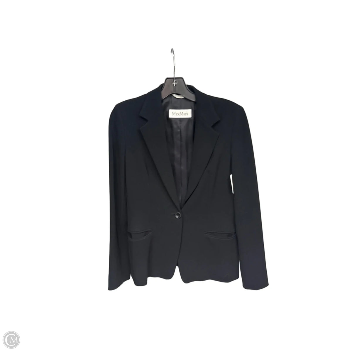 Blazer Designer By Max Mara In Black, Size: 4